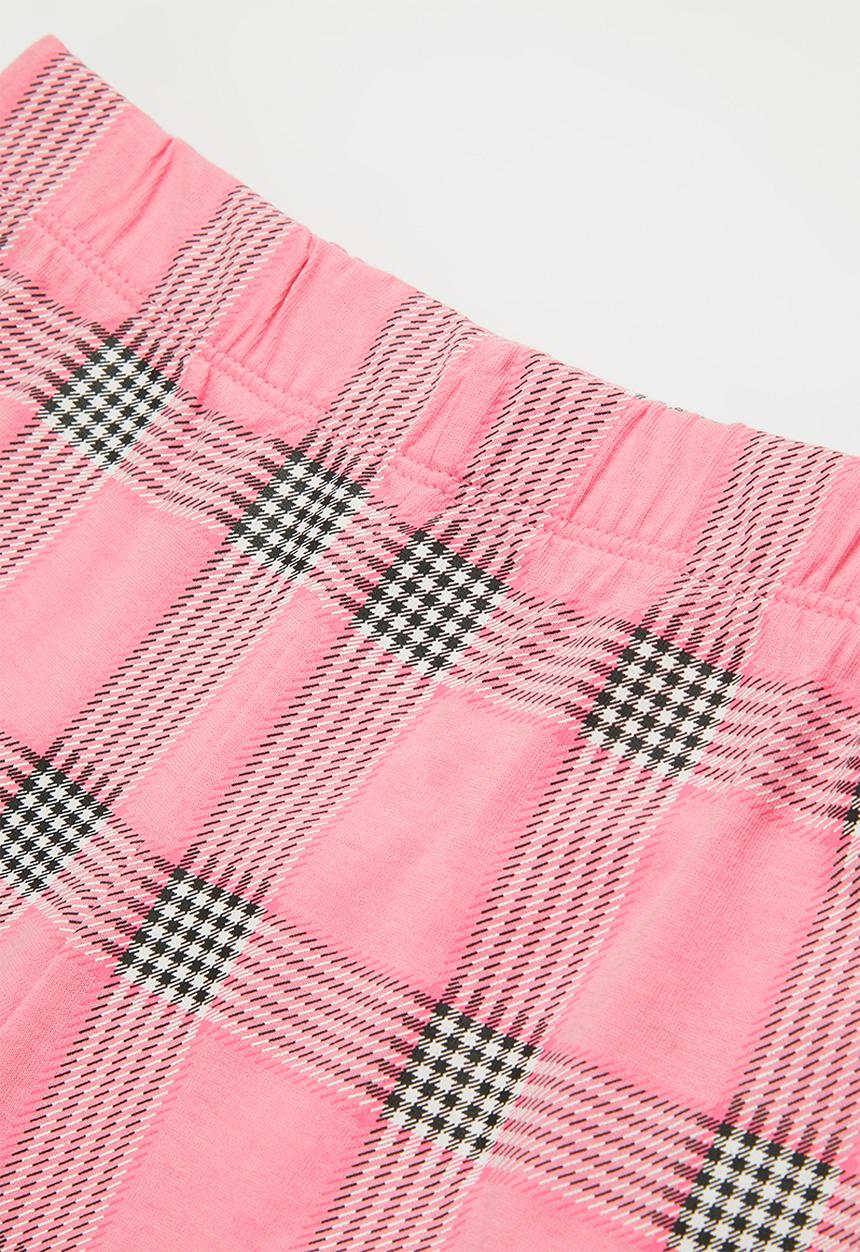 Brave Soul - Long sleeve tee and short pj set - pink