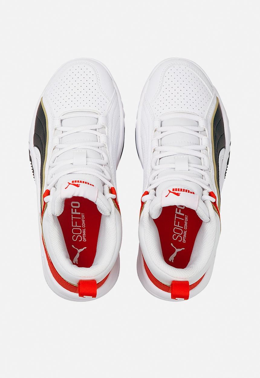 PUMA - Rebound future evo jr - puma white-puma black-high risk red-puma team gold