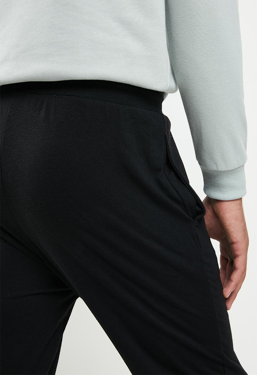 Superbalist - Regular fit knit cuffed lounge pants - black
