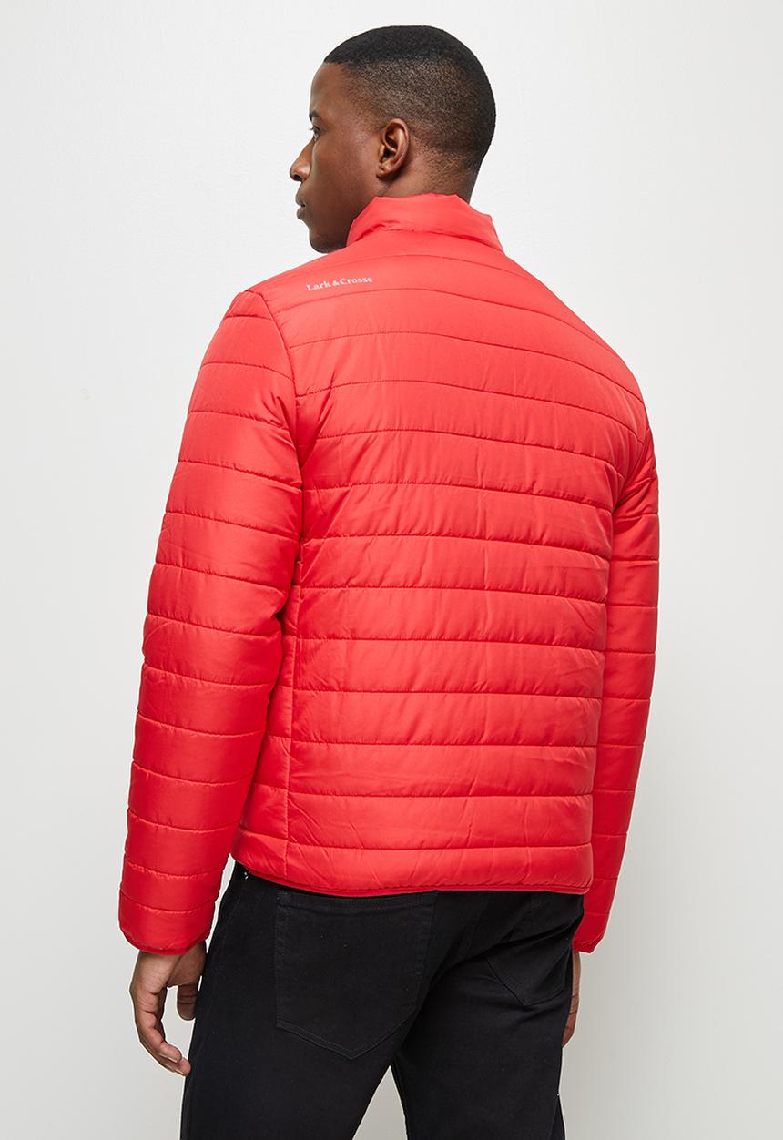 Lark & Crosse - Ascend funnel neck puffer jacket - red