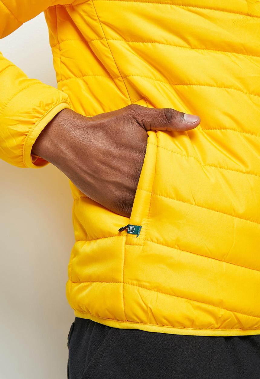 Lark & Crosse - Ascend funnel neck puffer jacket - yellow