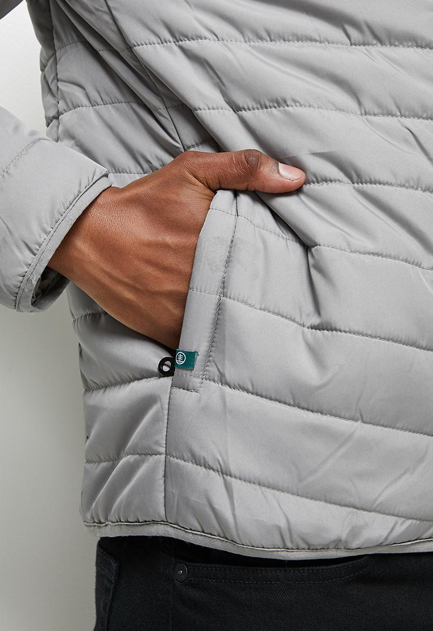 Lark & Crosse - Ascend funnel neck puffer jacket - grey
