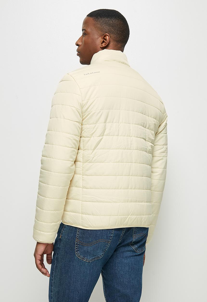 Lark & Crosse - Ascend funnel neck puffer jacket - stone