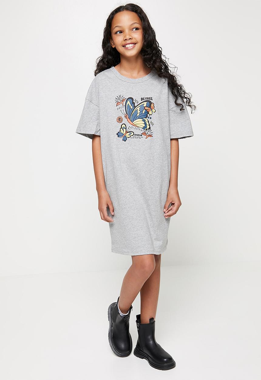 Superbalist - Oversized T-shirt dress - grey