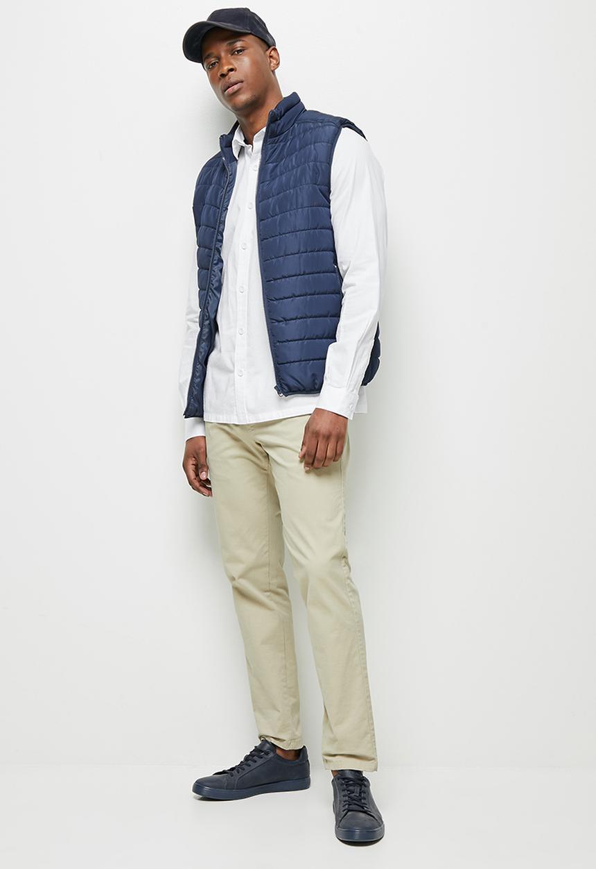 Lark & Crosse - Regular fit oxford dobby long sleeve shirt - white