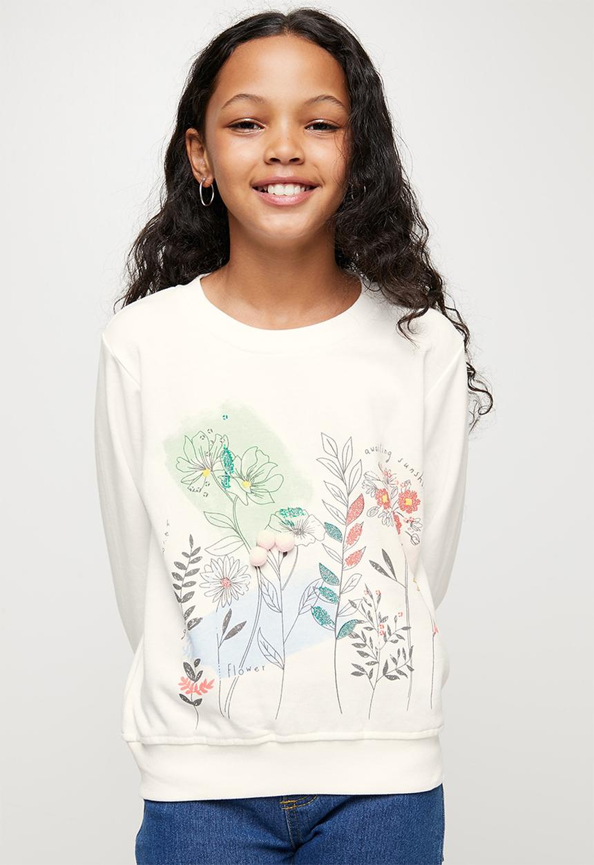 Pop Candy - Girls printed sweatshirt - white