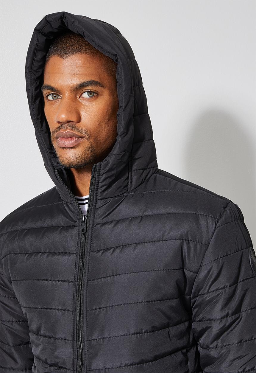 Superbalist - Hobbs hooded puffer jacket - black