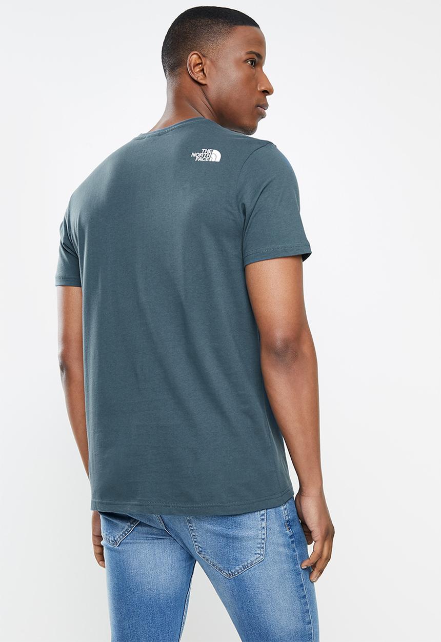 The North Face - M short sleeve mountain line tee - mid-blue