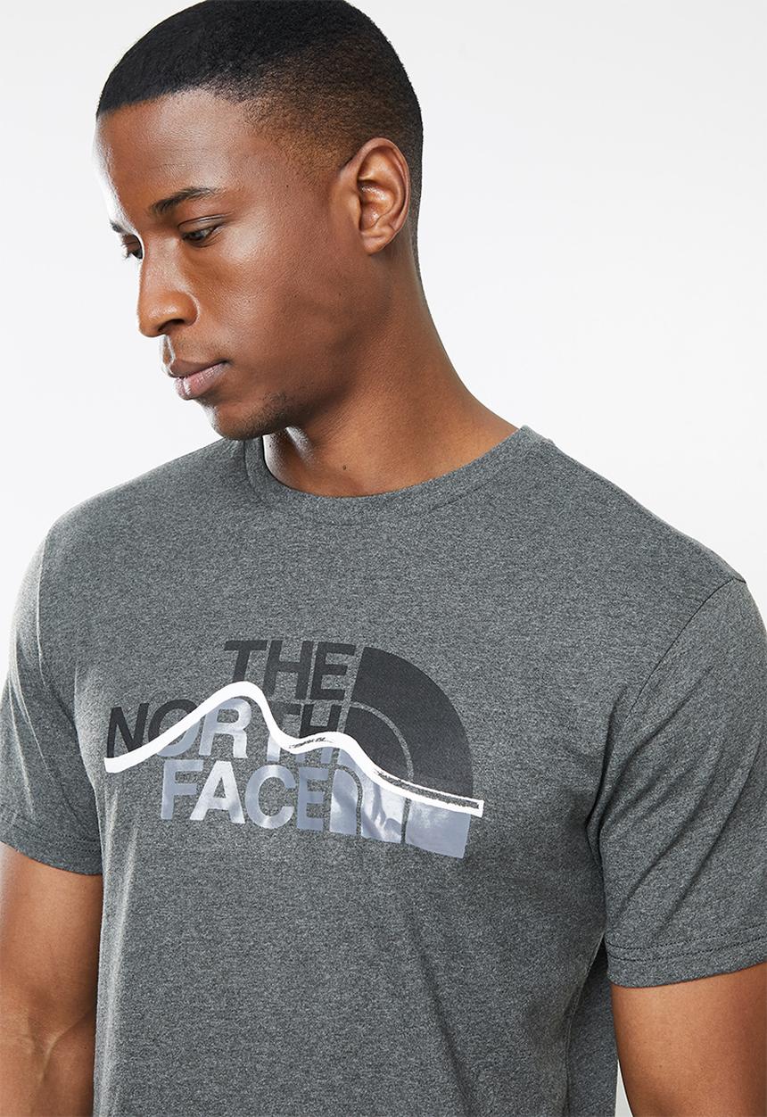 The North Face - M short sleeve mountain line tee - tnf medium grey heather