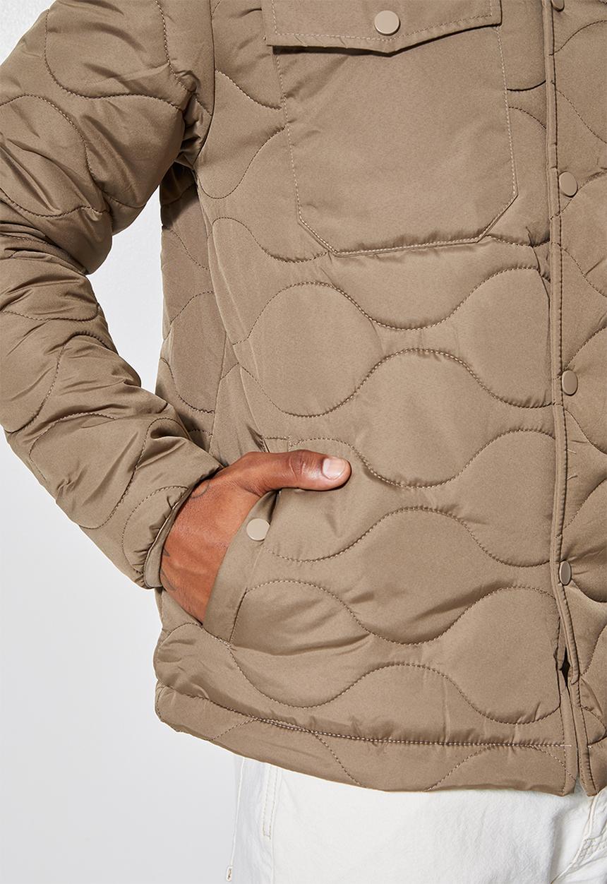 Superbalist - Rowley quilted utility jacket - taupe
