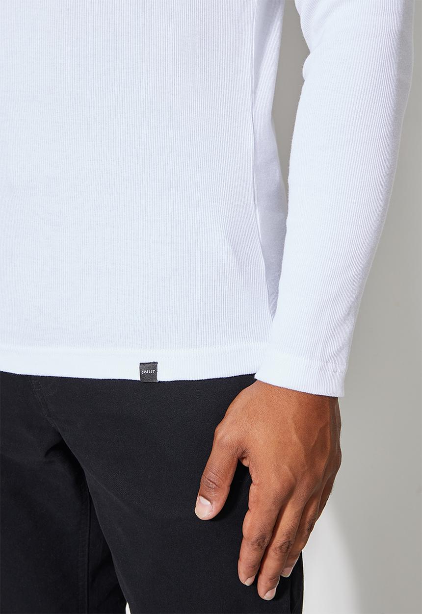 Superbalist - 2-Pack brando l/s muscle fit crew neck tee - white & charcoal melange