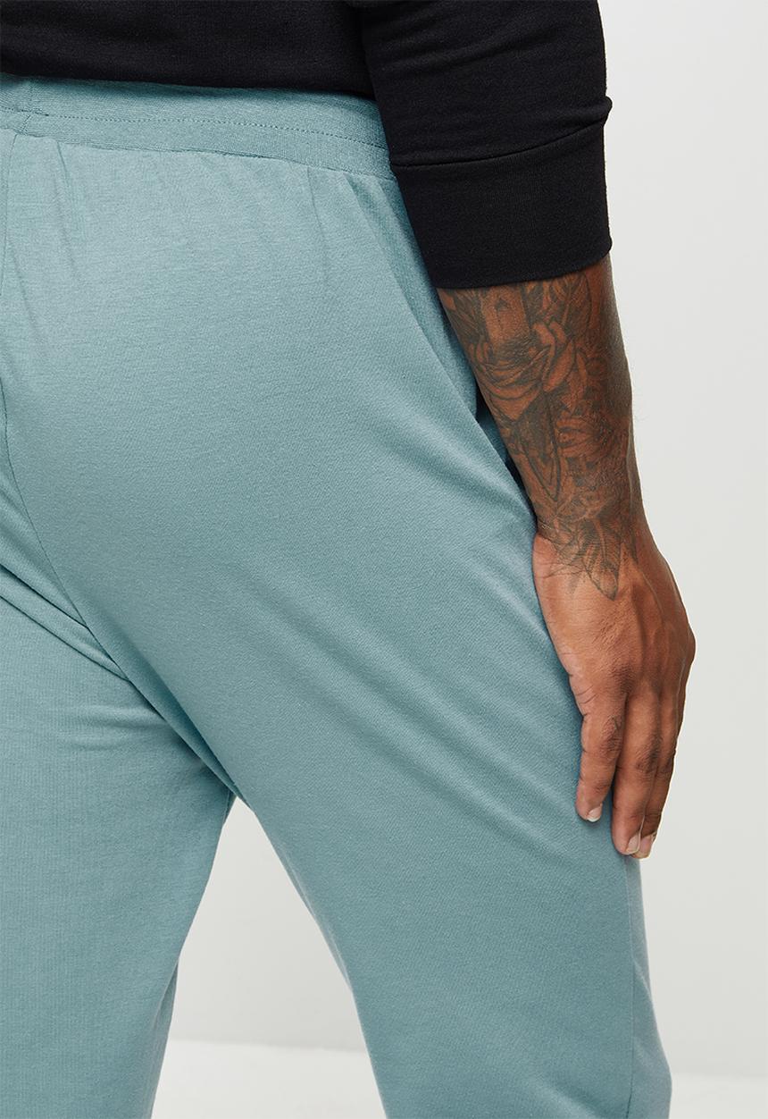 Superbalist - Regular fit knit cuffed lounge pants - blue 