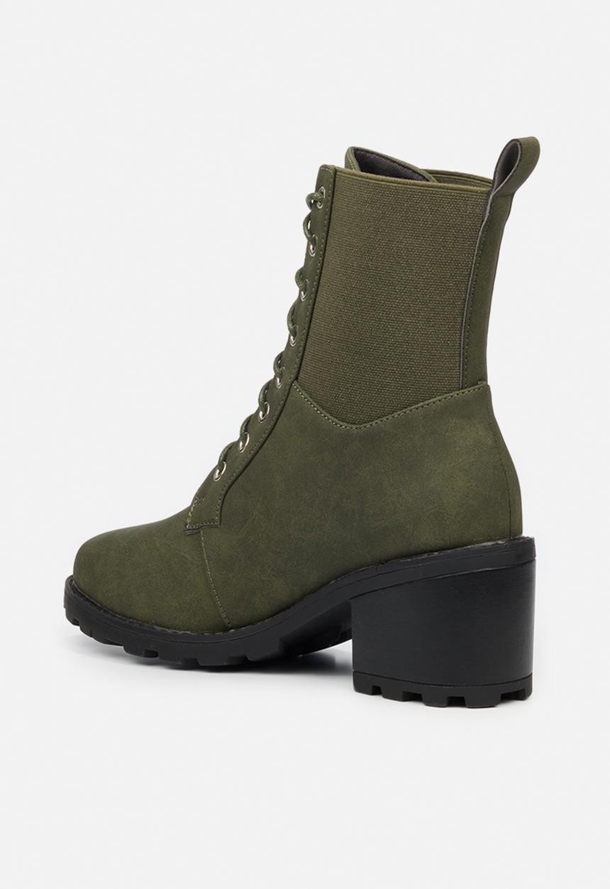 Butterfly Feet - Kylah 1 lace up ankle boot - olive