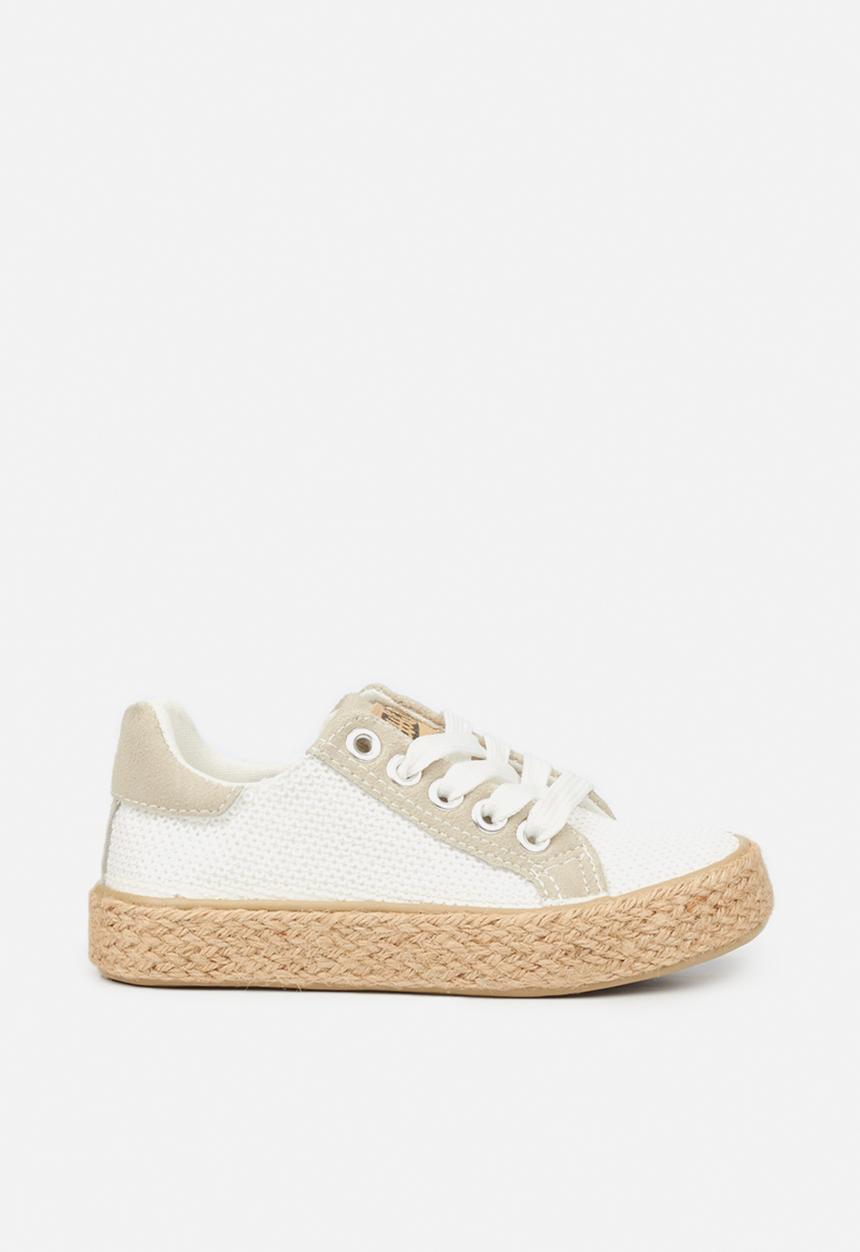 Little Miss Black - Republica girls sneaker - white