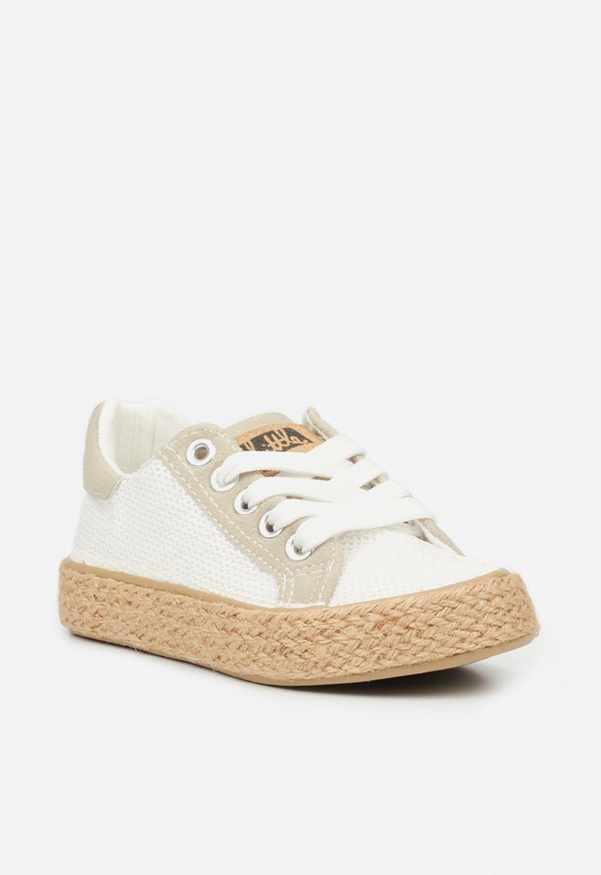 Little Miss Black - Republica girls sneaker - white