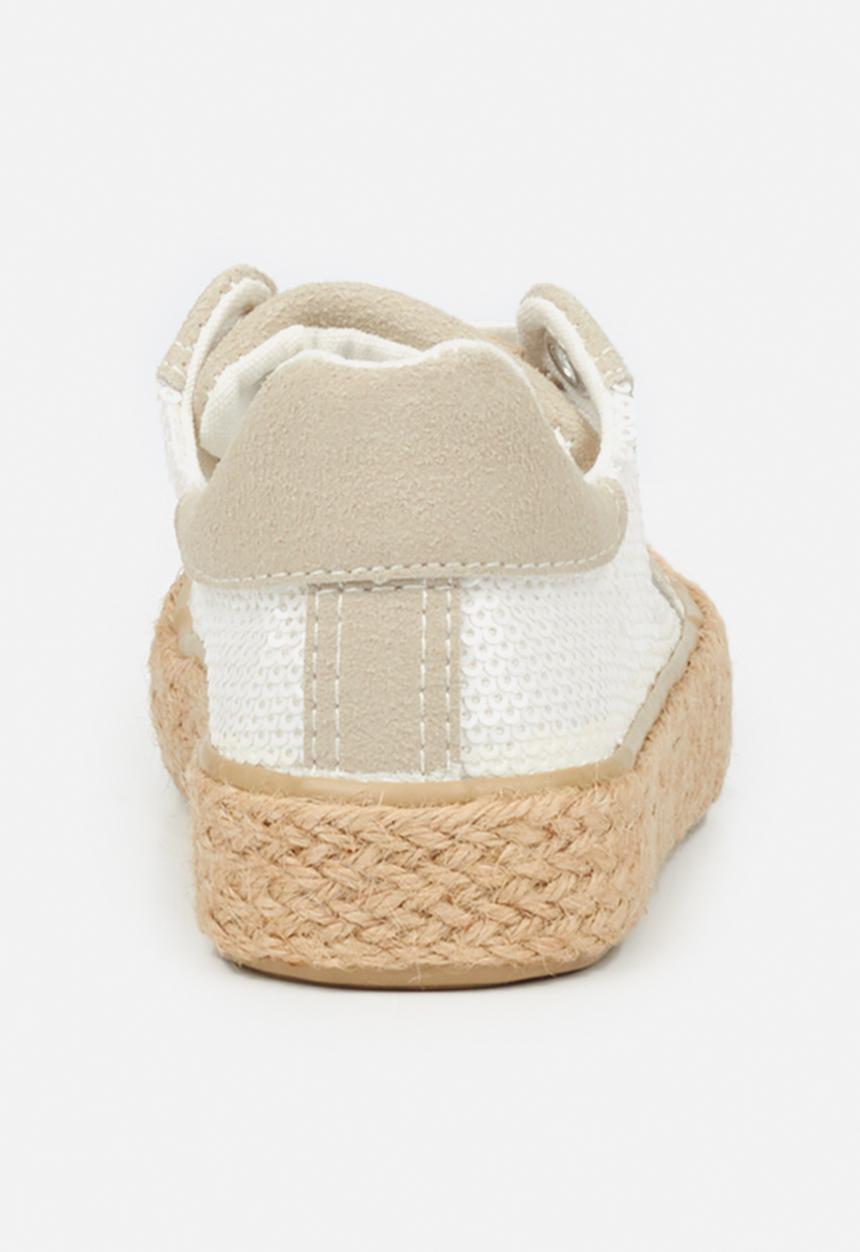 Little Miss Black - Republica girls sneaker - white