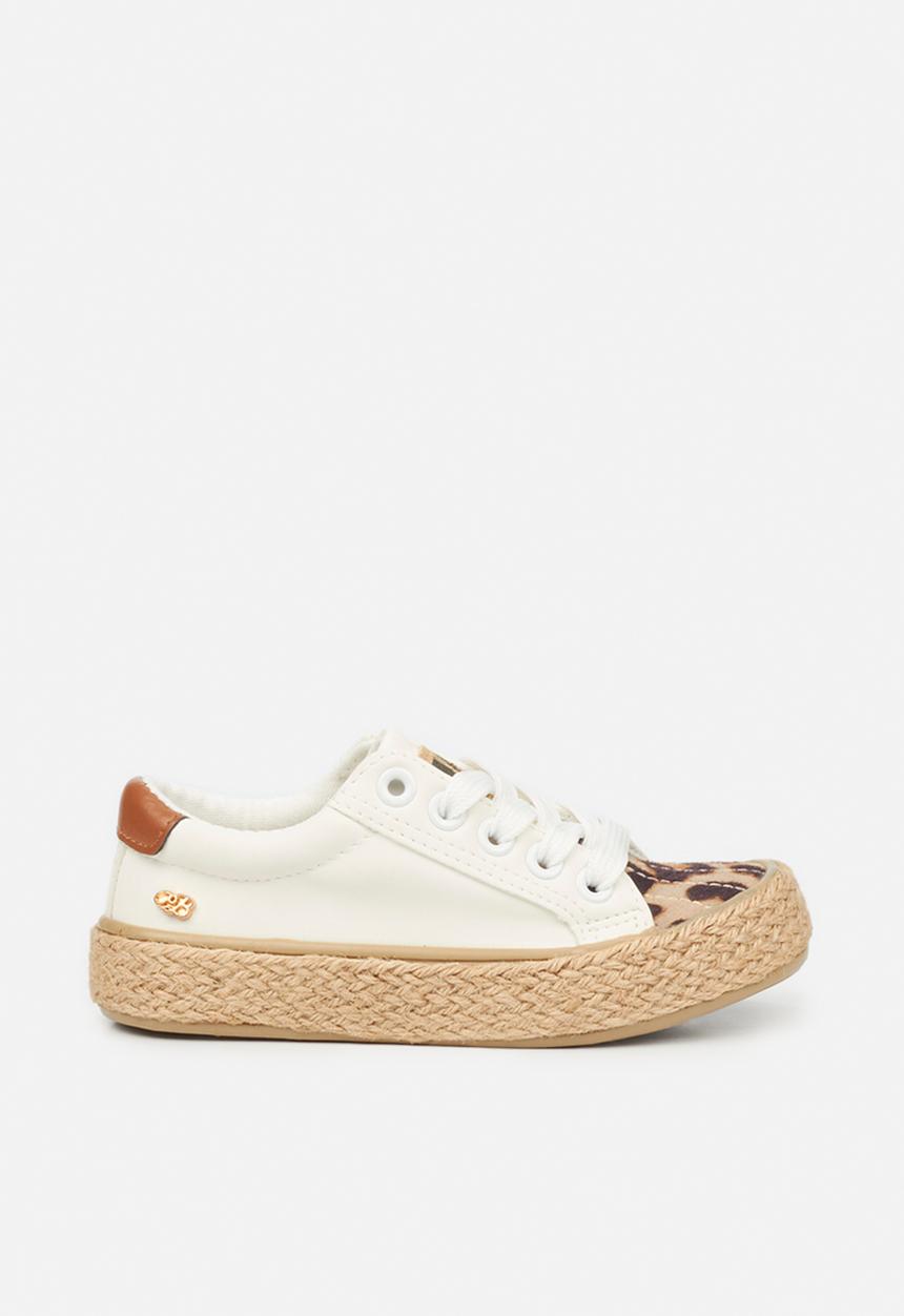 Little Miss Black - Republica girls sneaker - white