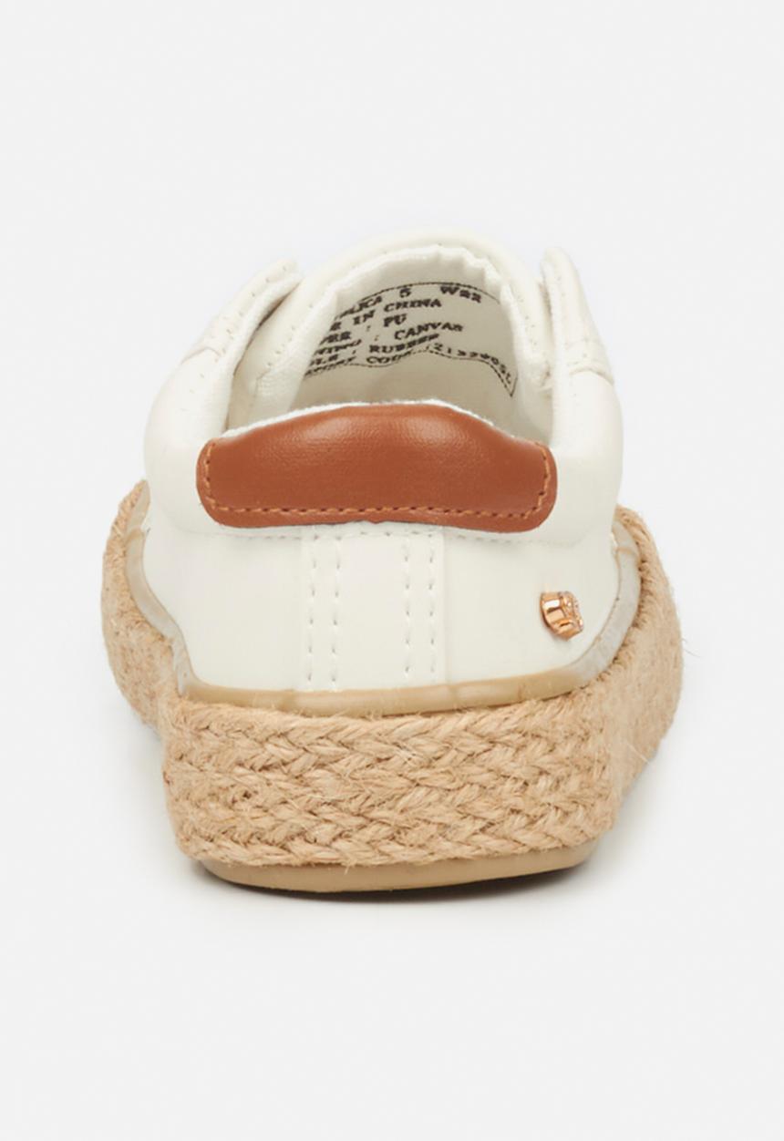 Little Miss Black - Republica girls sneaker - white