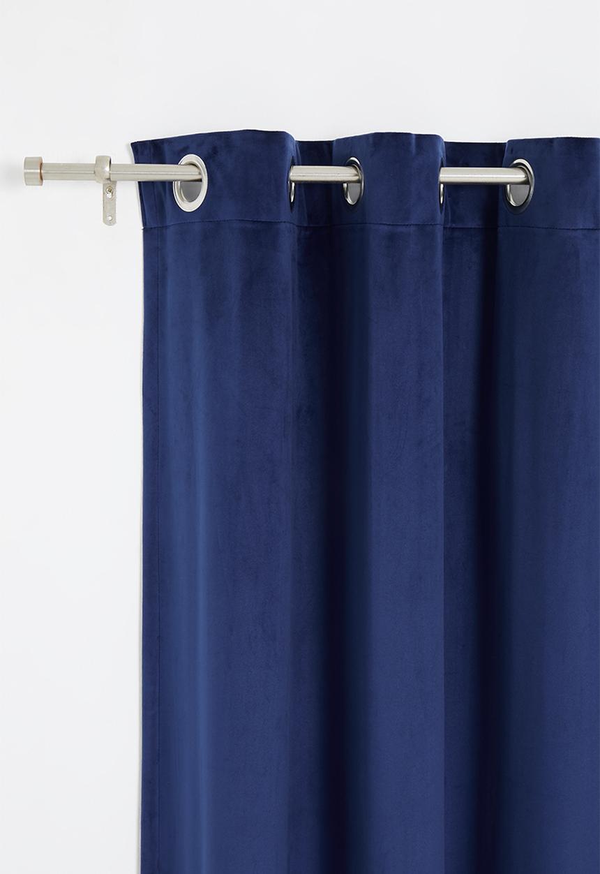 Sixth Floor - Velvet eyelet curtain 2 pack - navy blue