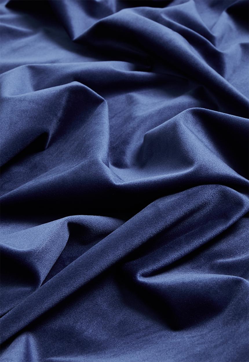 Sixth Floor - Velvet eyelet curtain 2 pack - navy blue