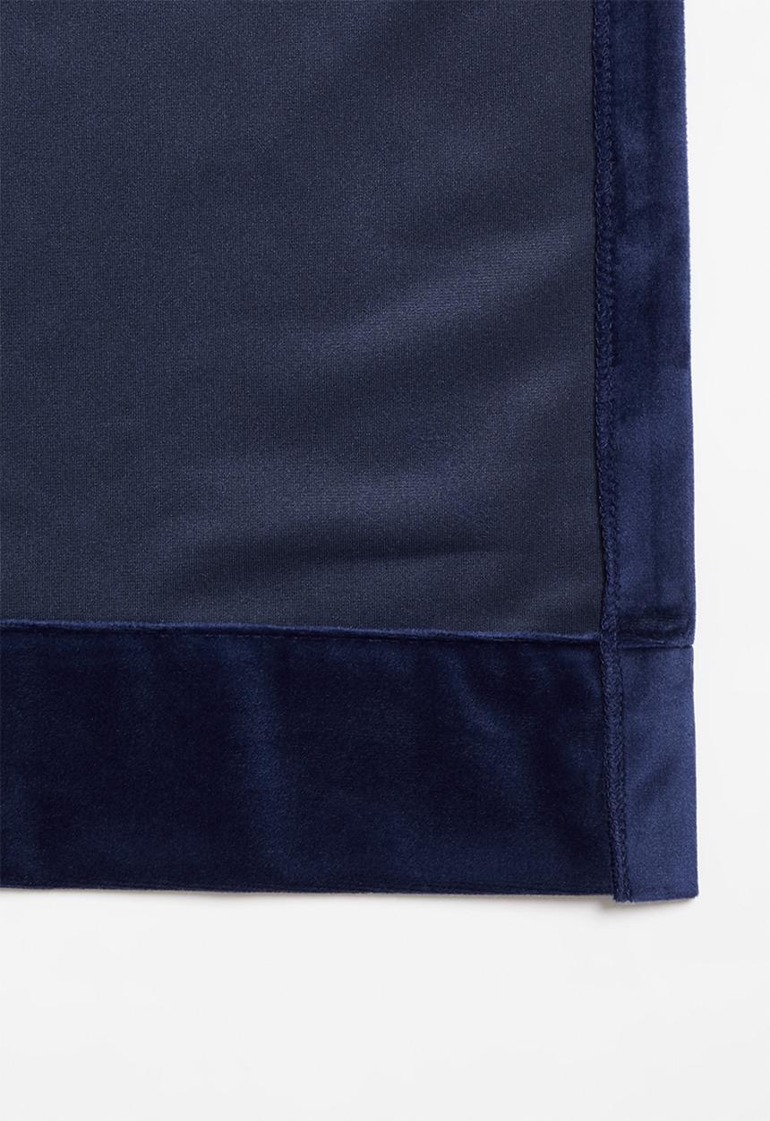 Sixth Floor - Velvet eyelet curtain 2 pack - navy blue