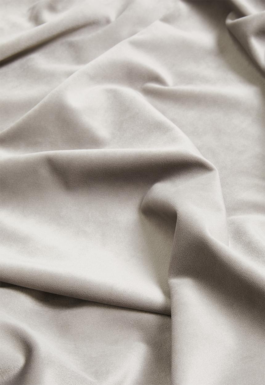 Sixth Floor - Velvet eyelet curtain 2 pack - natural grey