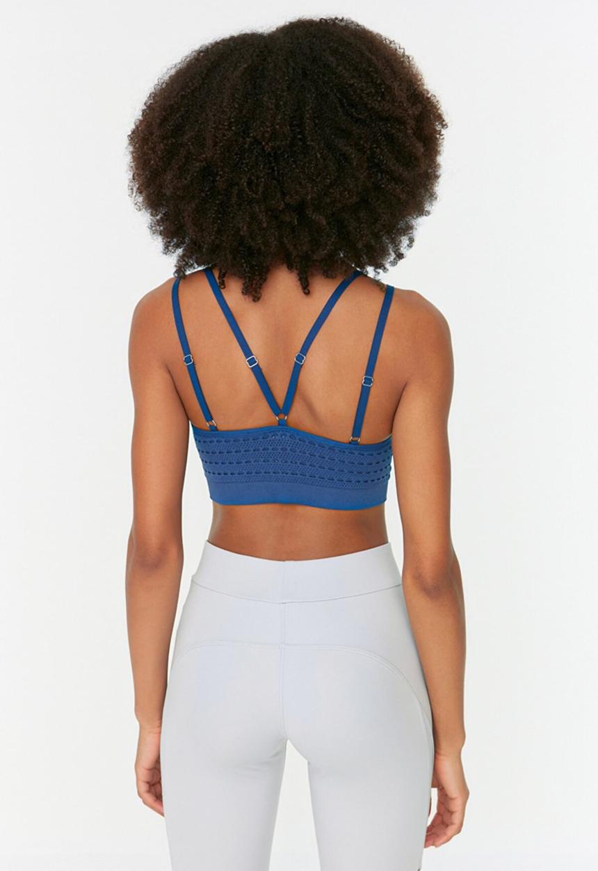 Trendyol - Seamless strap detailed sports bra - navy
