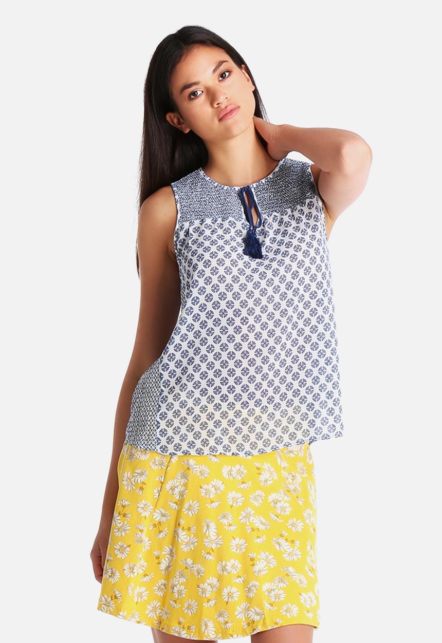 New Look - Short Sleeve Jade Tile Mix & Match Gypsy Top