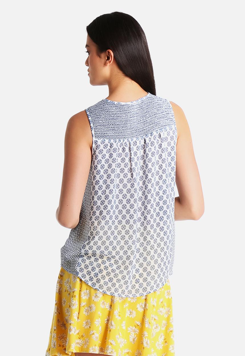 New Look - Short Sleeve Jade Tile Mix & Match Gypsy Top