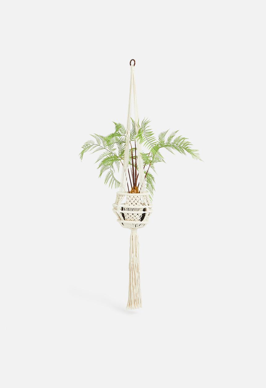 Macrame & Co - Bree macrame hanging planter - natural
