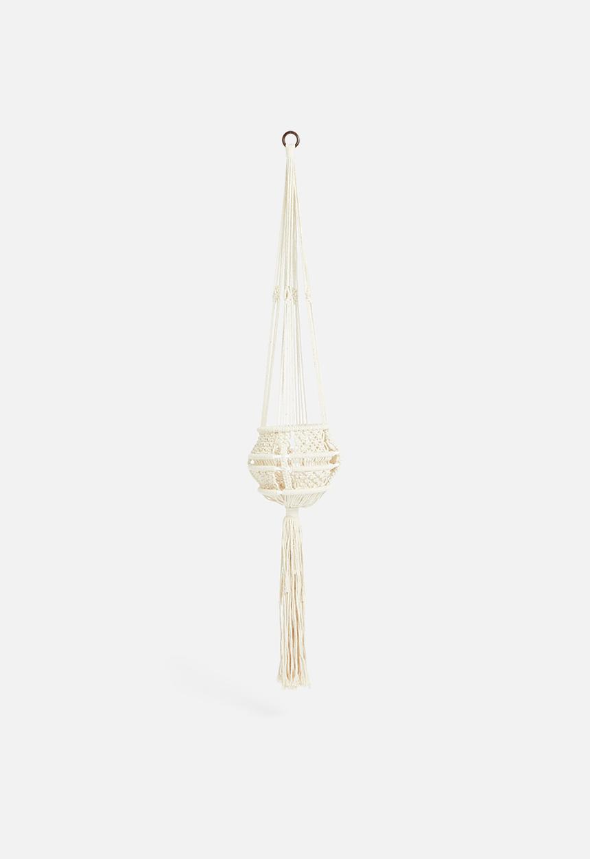 Macrame & Co - Bree macrame hanging planter - natural