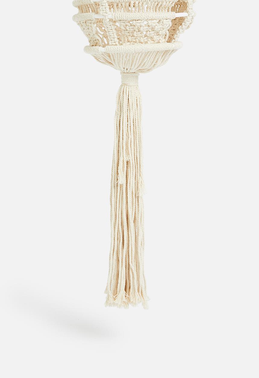 Macrame & Co - Bree macrame hanging planter - natural