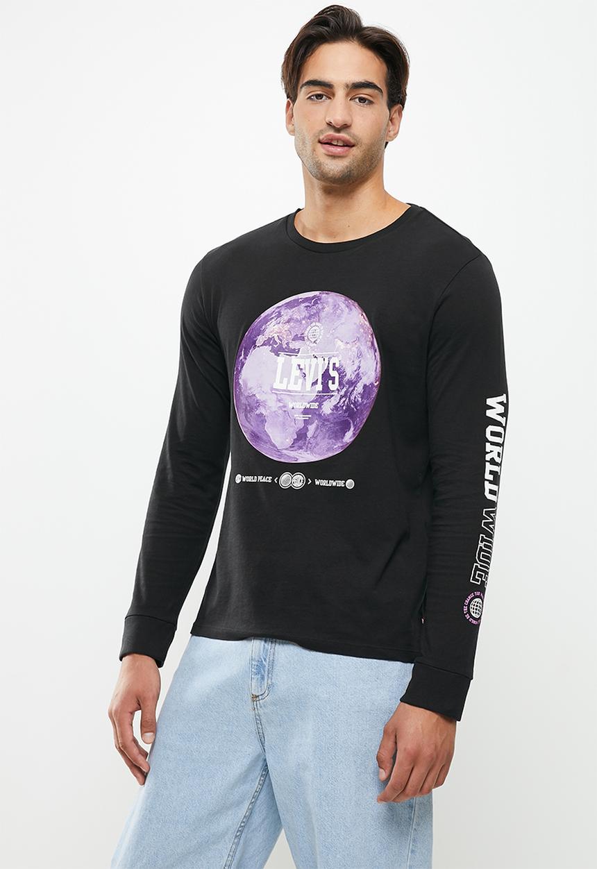 Levi’s® - Std graphic tee varsity photo long sleeve - caviar