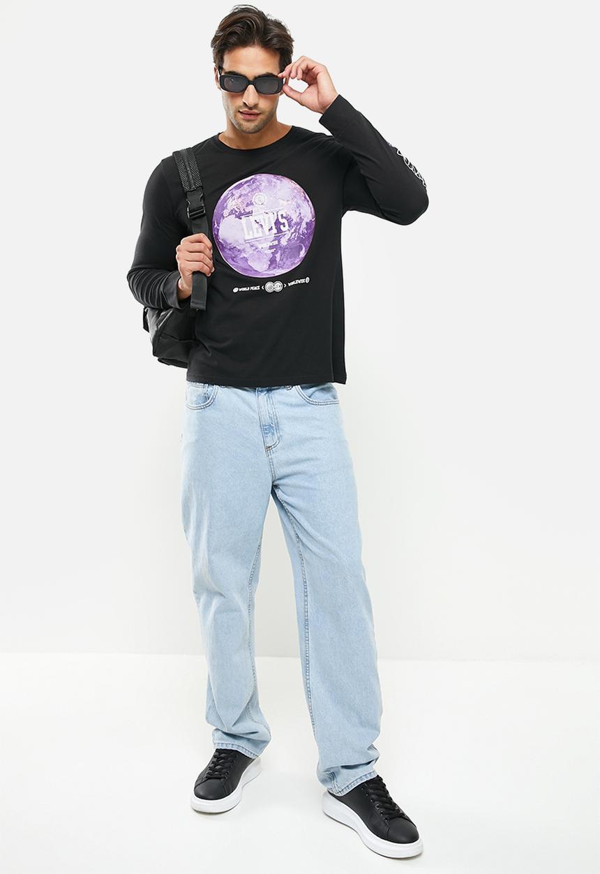 Levi’s® - Std graphic tee varsity photo long sleeve - caviar