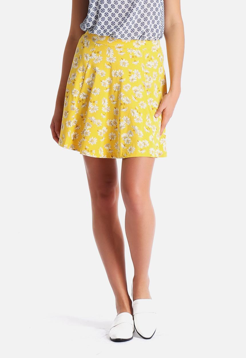 New Look - 70's Jersey Ditsy Skater Skirt