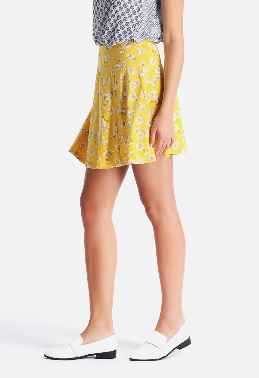 New Look - 70's Jersey Ditsy Skater Skirt