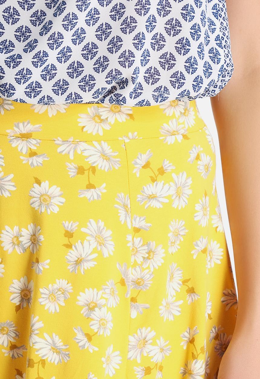 New Look - 70's Jersey Ditsy Skater Skirt