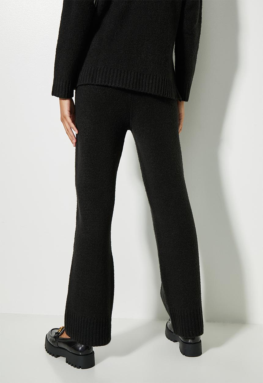 Superbalist - Wide leg pants knitwear - black
