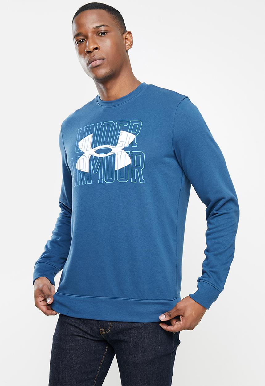 Under Armour - UA Rival Terry Logo Crew - Blue