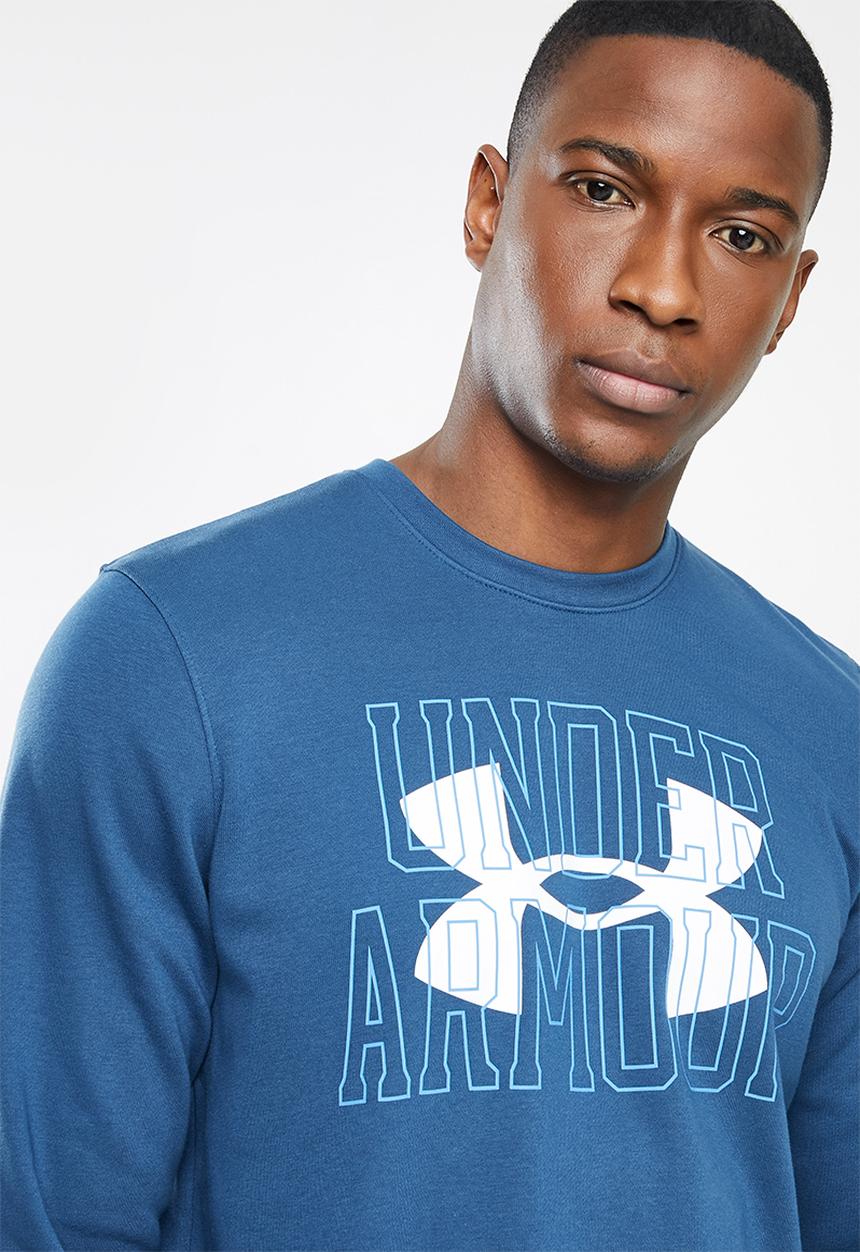 Under Armour - UA Rival Terry Logo Crew - Blue