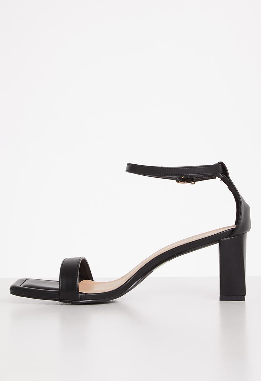 edit - Freya open block heel - black