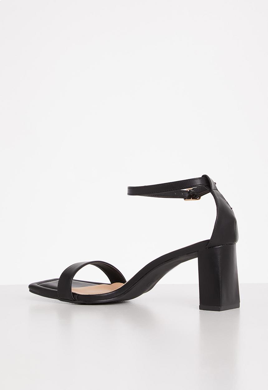 edit - Freya open block heel - black