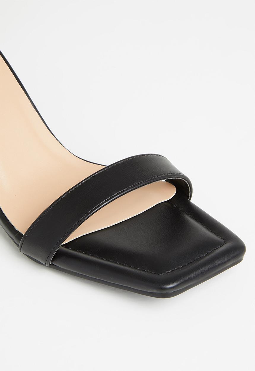 edit - Freya open block heel - black