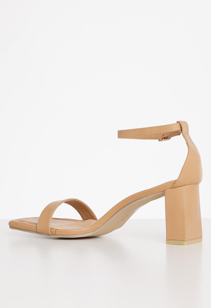 edit - Freya open block heel - tan