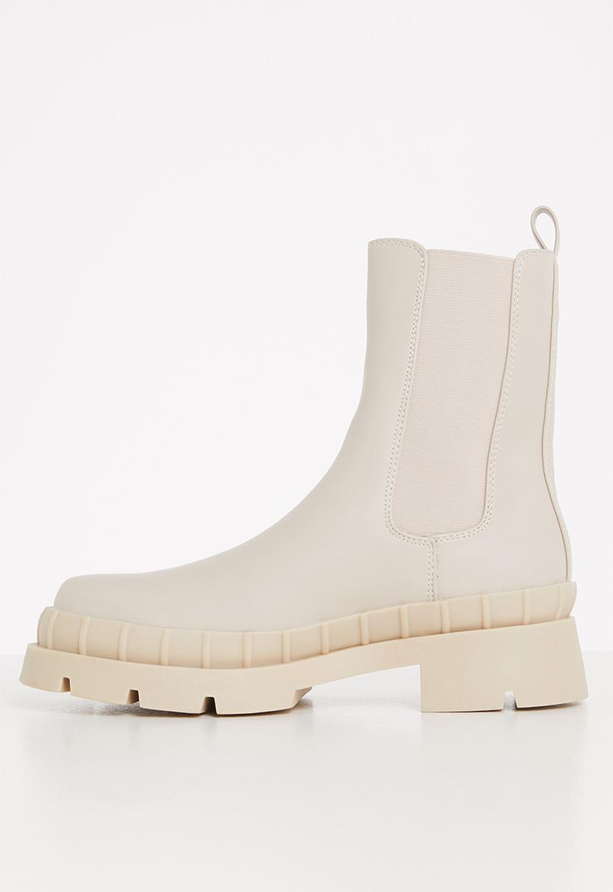 Missguided - Ridged welt ankle boot - stone