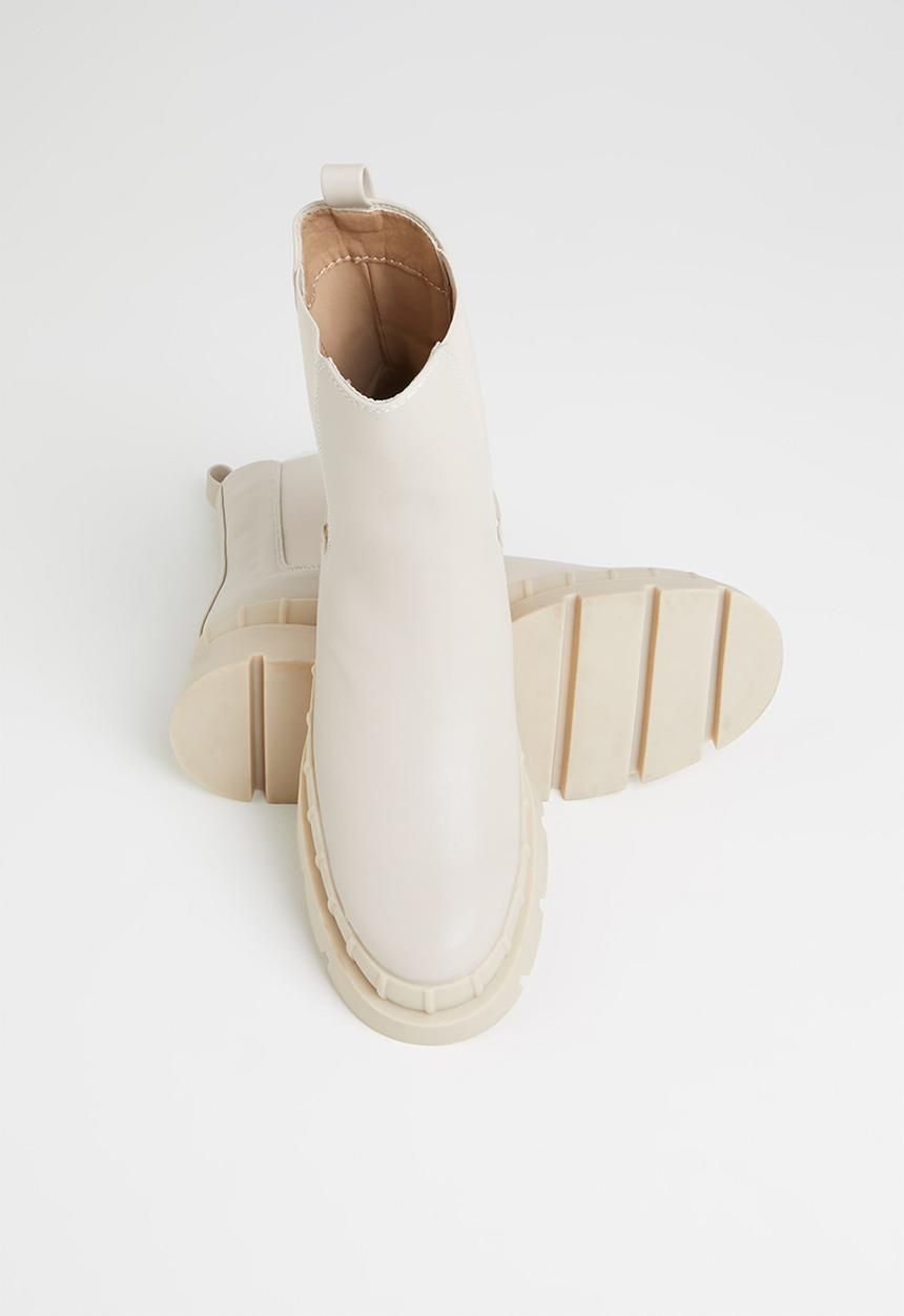 Missguided - Ridged welt ankle boot - stone
