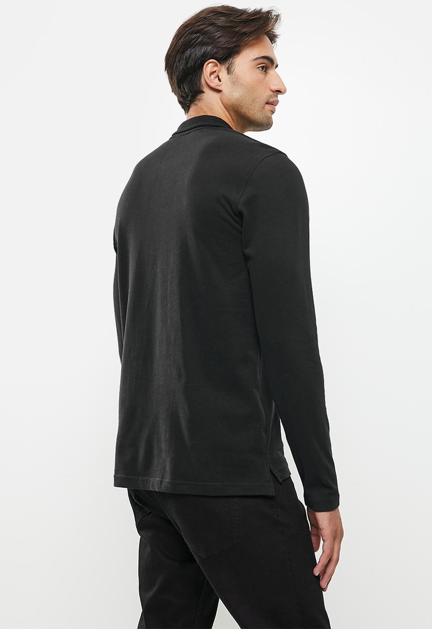 Only & Sons - Onsvolker life reg 1/4 zip ls polo - black
