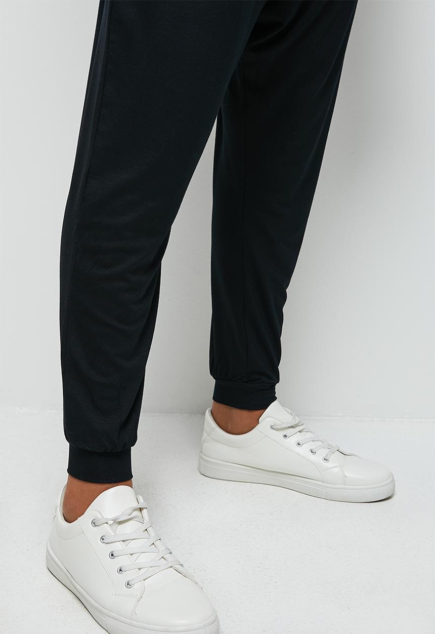 edit - Drop crotch knit harem - black