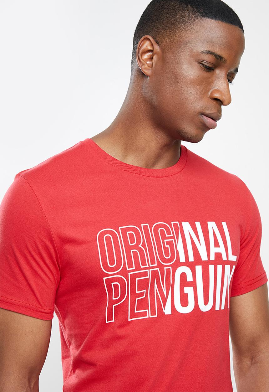 Original Penguin - Slashed tee - red 