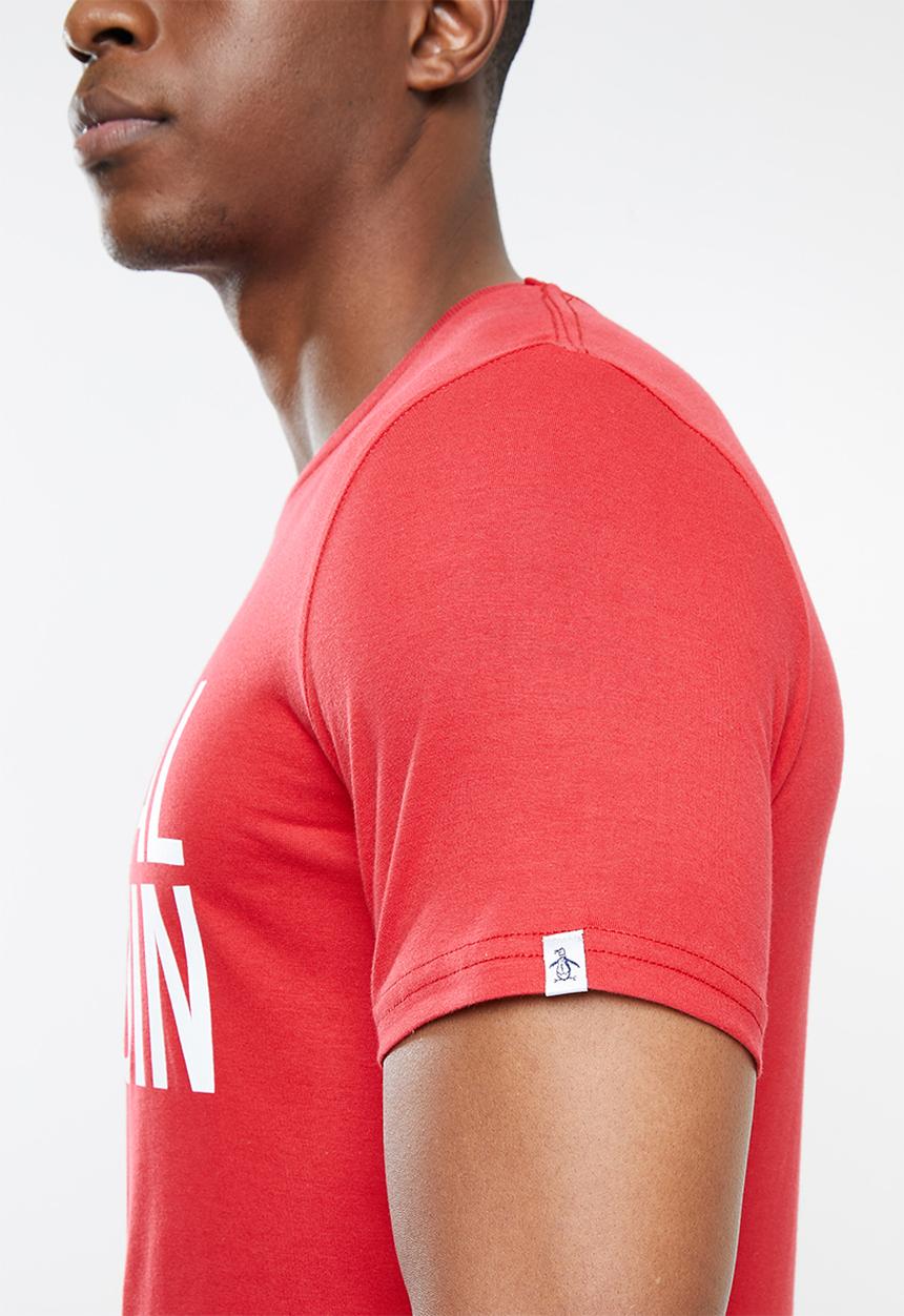 Original Penguin - Slashed tee - red 